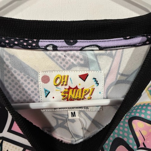 Oh Snap Comic Book T-Shirt Men M Multicolor Pop Art Graphic All Over Print - Picture 2 of 5