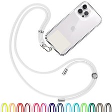 Cell Phone Lanyard White - Comfortable Universal Smartphone Lanyard - Easy to...