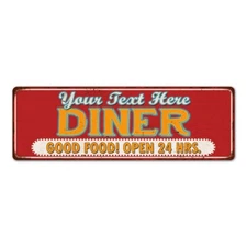Personalized Diner Sign Retro Style Custom Sign Name Vintage Pantry 106180077001