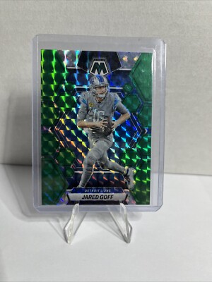Jared Goff 2023 Panini Mosaic Green Prizm #185 Lions 