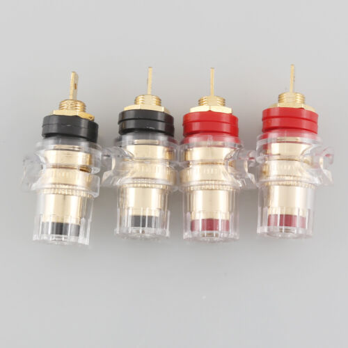 4PCS Amplificatore HiFi Placcato Oro Attacco Altoparlante Post Terminale Presa Banana - Foto 11 di 12