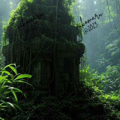 Digital Image Picture Photo Wallpaper Background Desktop Art Jungle Ruins 1