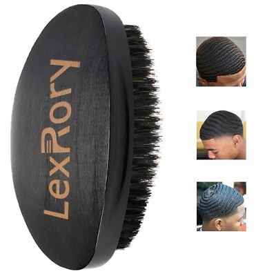 Premium Palm Wave Brush - Medium Hard Palm Curved Wave Brush for Men - Made with
