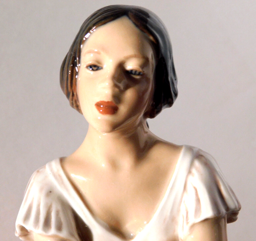 Dahl Jensen Ballerina Holding Mirror Figurine Denmark 7 1/2" #1224 MINT - Picture 2 of 8