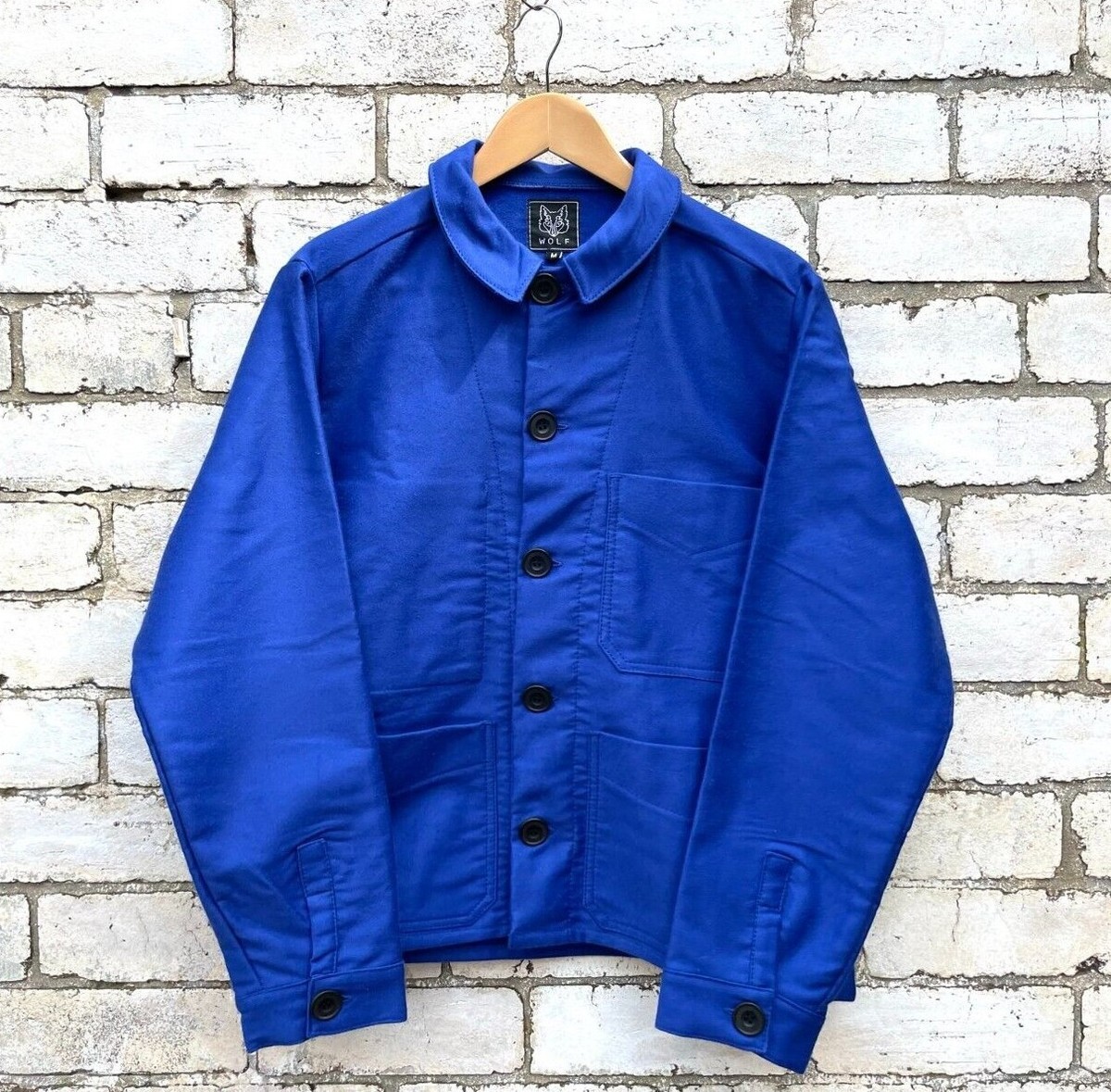 Moleskin French Workwear Jacket Cotton Chore Made In England Moleskin French Workwear Jacket Cotton Chore Made In England