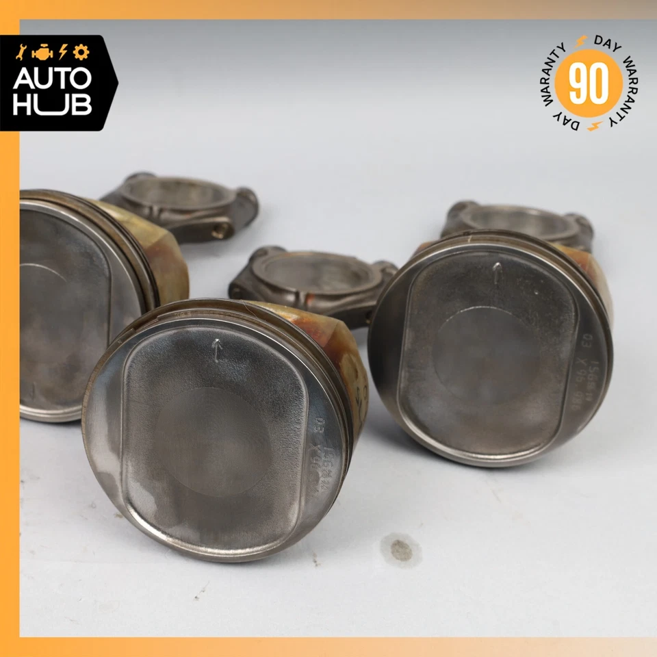 99-06 Mercedes R230 SL500 E500 Motor Motor Pistón Juego de 6 Varilla de Conexión OEM Foto 2 de 4