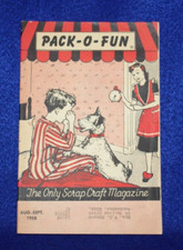 PACK-O-FUN The Only Scrap Craft Magazine Aug-Sept. 1958 Vintage 39 pages