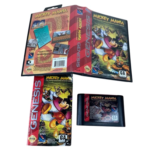Mickey Mania: The Timeless Adventures Of Mickey Mouse (Genesis) CIB COMPLETE