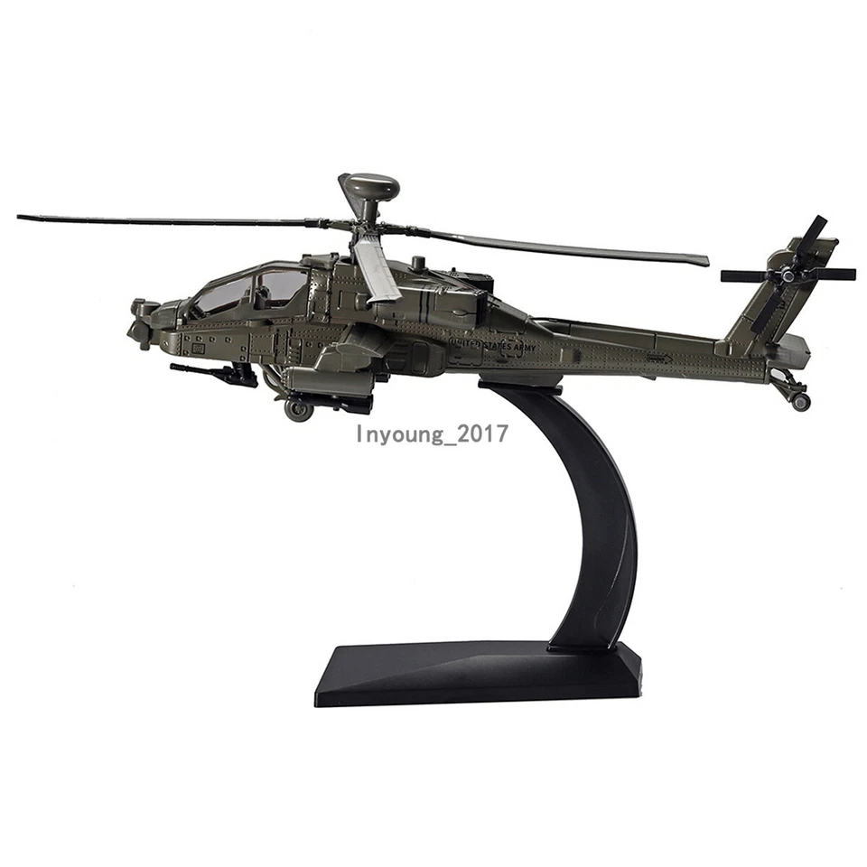 AH-64 Apache Helicopter Model Diecast US Military Army Airplane Model - Image 3 of 4