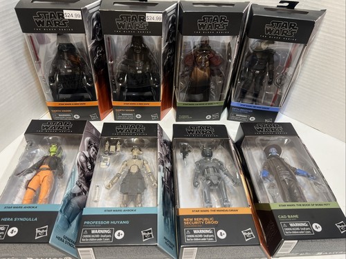 Hasbro Star Wars: The Black Series - 8 Figure Lot 6” Darth Vader Cad Bane Huyang - Picture 1 of 9