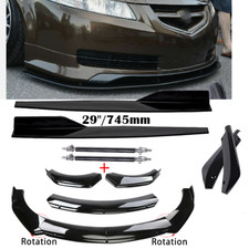For Acura Tl 2004-2008 Gloss Black Front Bumper Lip Spoiler Side Skirt Body Kits