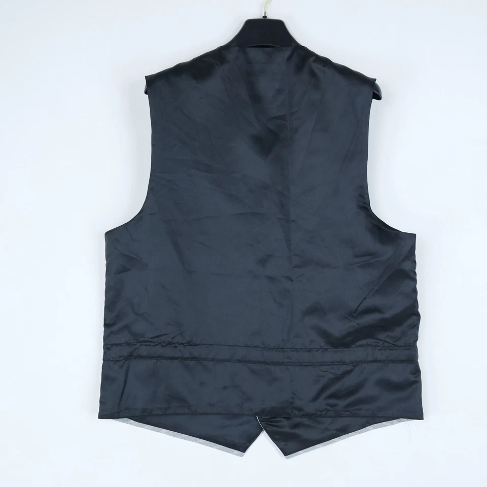 Mens Waistcoat XL Size UK 46 Vintage Grey Striped AFTER SIX Business Dress Vest - Image 3 of 4