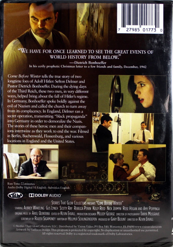 Come Before Winter DVD Docu-Drama Dietrich Bonhoeffer Sefton Delmer True Story - Image 2 of 2