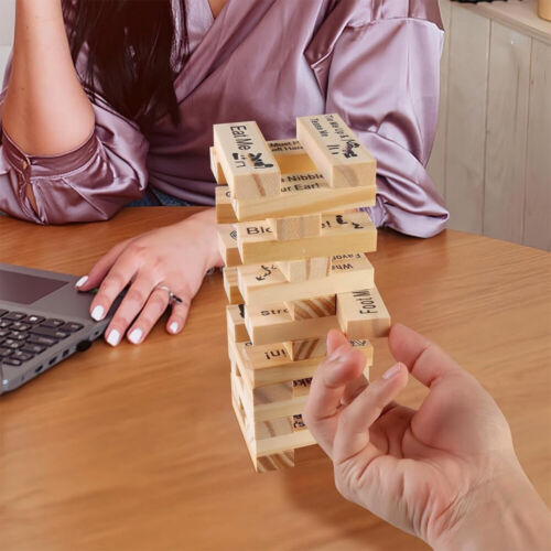 48x Superfreches Blockturm-Spiel Holz-Paar-Aktivitäten, lustige Baustein-Spiele - Bild 12 von 13