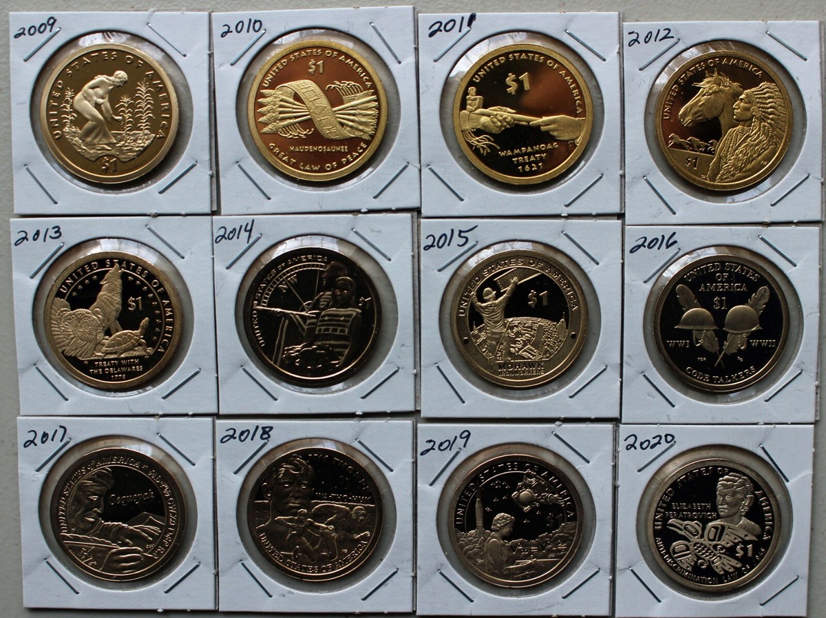 2009 thru 2020 S Proof Sacagawea Dollar 12 Native American $1 Coin