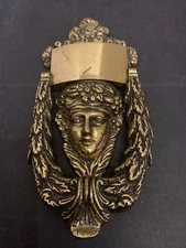 Vintage Demeter Greek Goddess Solid Brass Door Knocker