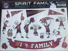 San Francisco 49ers Sports NFL Fan Family Window Decals~ $12.99