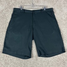 Nike Golf Shorts Men 38 Black Dri Fit Standard Fit Flat Front Chino Stretch FLAW