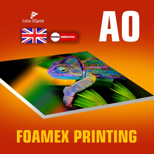 A0 (841x1189 mm) Size Foamex Foam Board Sign Full Colour Printing 35mm