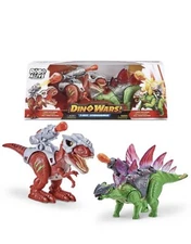 Zuru Robo Alive Dino Wars 2 DINOS T-Rex and Stegosaurus Dinosaur Robotic Toy