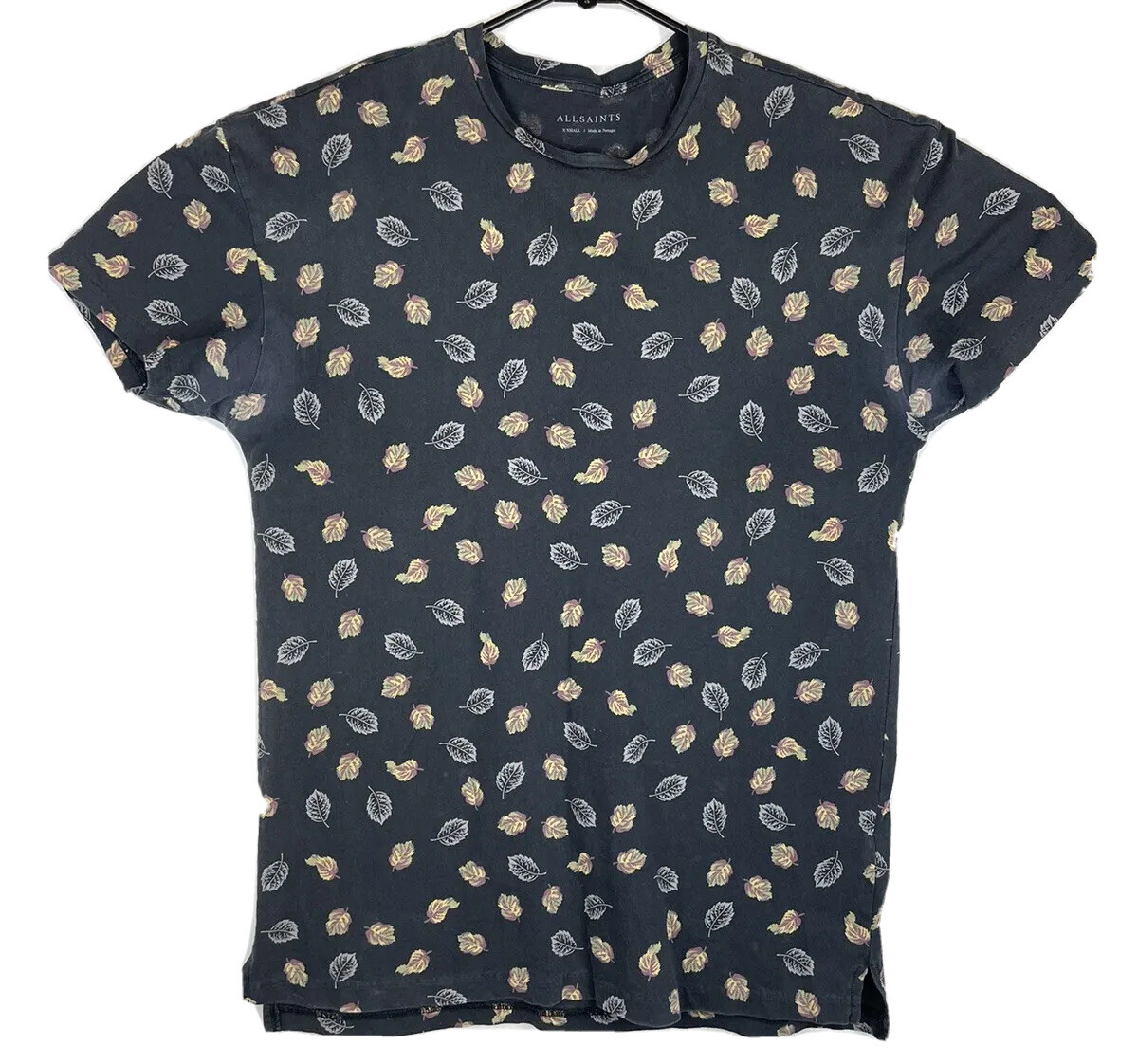 All Saints Men's Size XS Allover Print Autumn Short Sleeve Crewneck Tshirt eBay