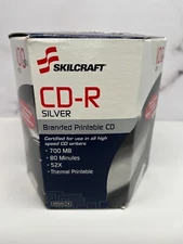 ⚓New/Sealed Blank Skilcraft CD-R Silver Discs - 100 Pack⚓