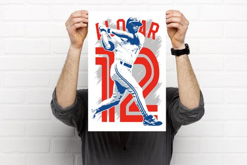 ROBERTO ALOMAR art print/poster TORONTO BLUE JAYS FREE S&H! JERSEY B2G2 - Picture 3 of 6