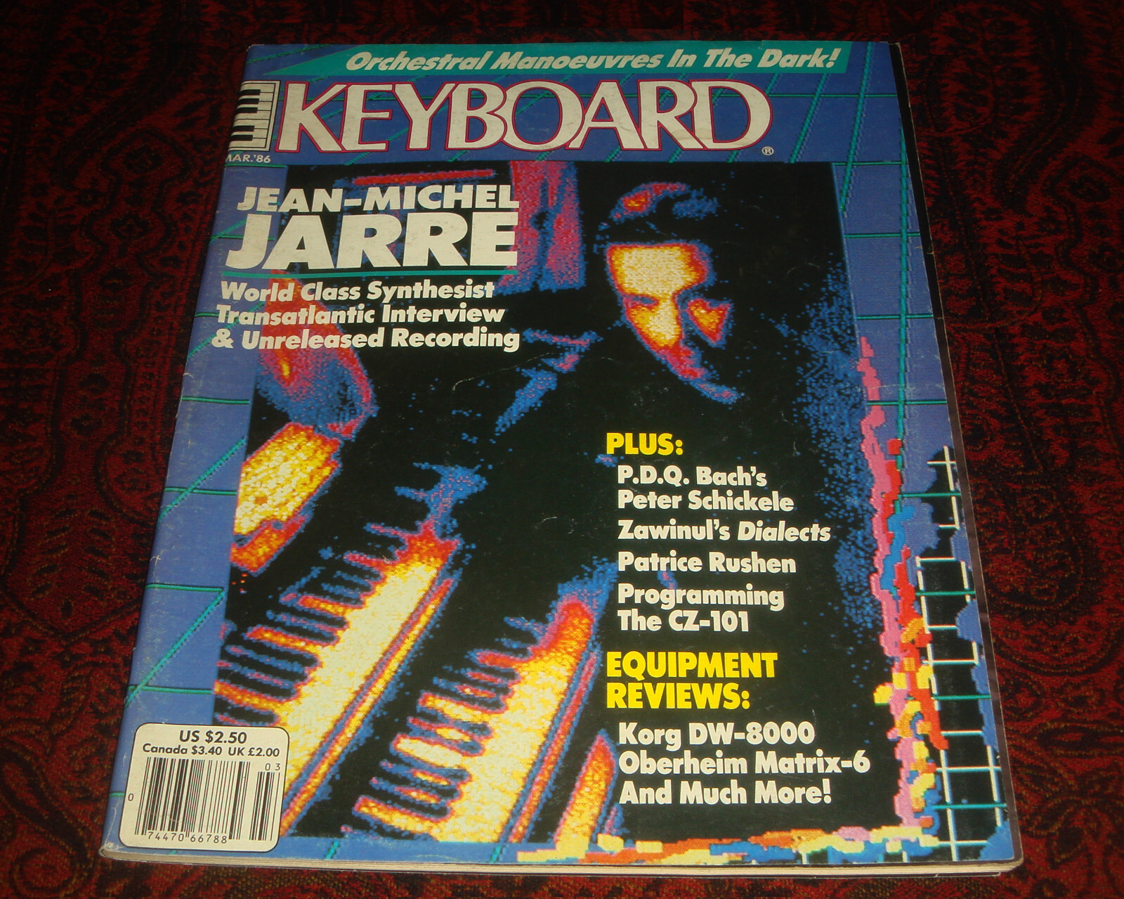 Keyboard Magazine March 1986: Jean-Michel Jarre, Joe Zawinul & Oberheim Matrix 6-image
