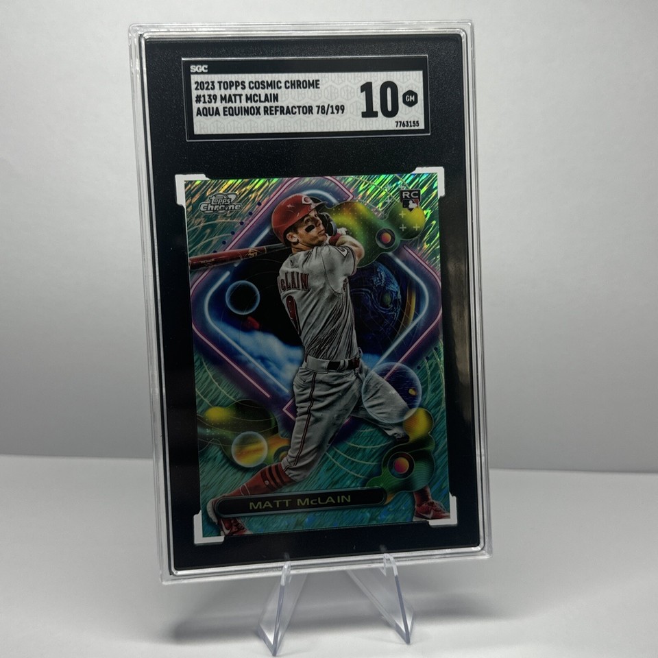 2023 Topps Cosmic Chrome Aqua Equinox Refractor Matt McLain /199