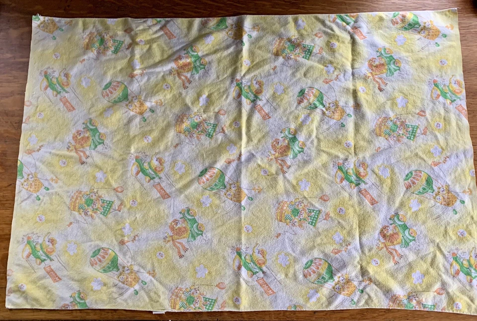 老式邓迪接收毯黄色大象兔子熊长颈鹿狮子 — 第 2/4 张图片