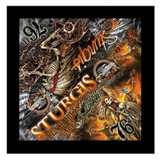 Sturgis Bandana Indian Skeleton Riders Storm 21" x 21" 4110