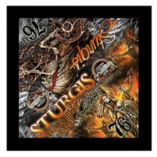 Sturgis Bandana Indian Skeleton Riders Storm 21" x 21" #4110