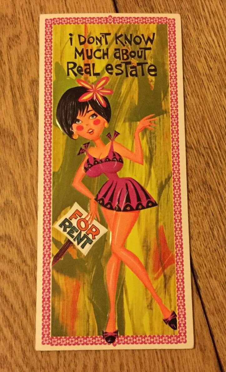 NOS Unused Vintage 1968 Retro Real Estate Funny Sexy Greeting