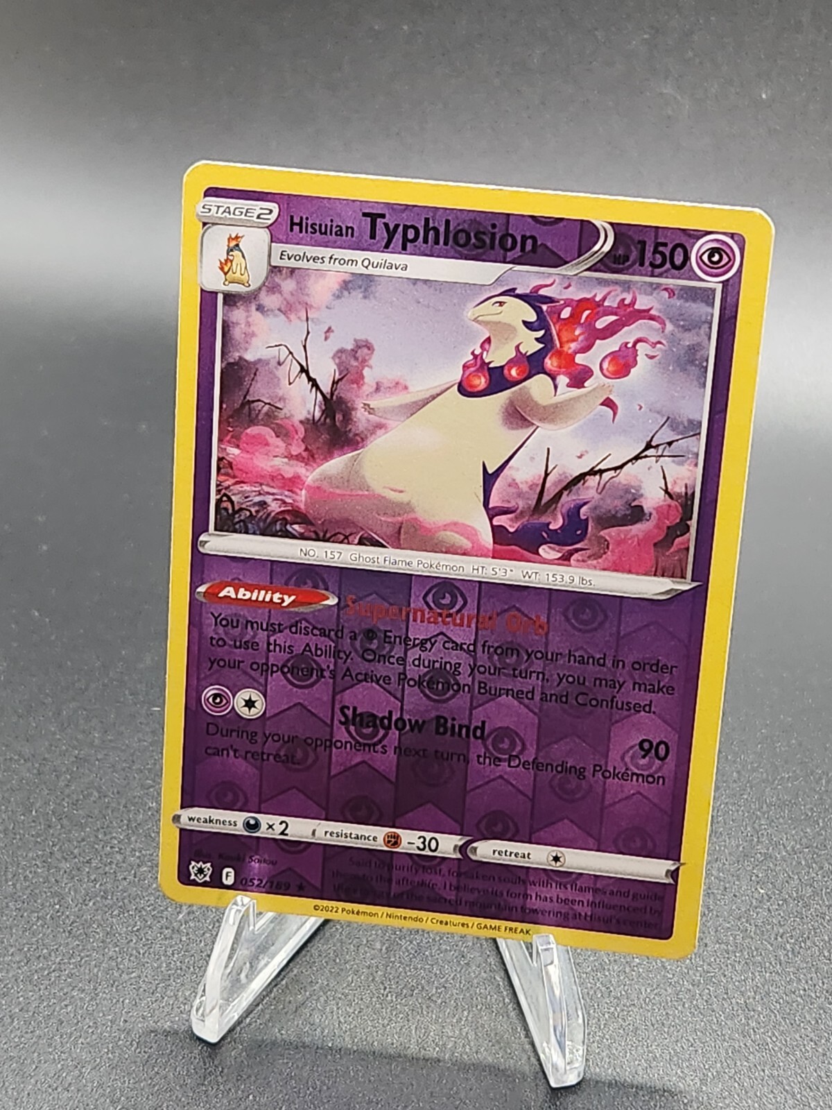 Hisuian Typhlosion #52/189 2022 Astral Radiance Pokemon reverse holo