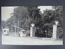 Arnolds Park Iowa IA Gateswood Entrance Real Photo Postcard RPPC 1952