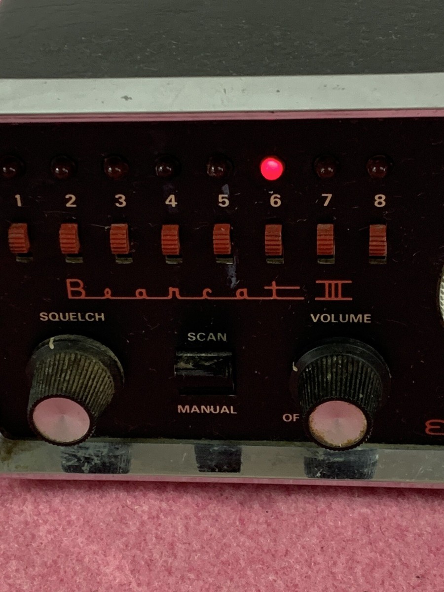 Vintage Electra Bearcat III 3 8 Channel Scanner Radio Tested Works