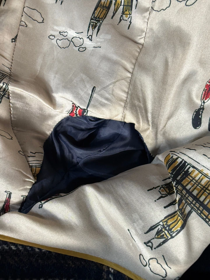 Bohen Moon британский твид шерсти куртка синий женщин США размер 8 - Изображение 3 из 4