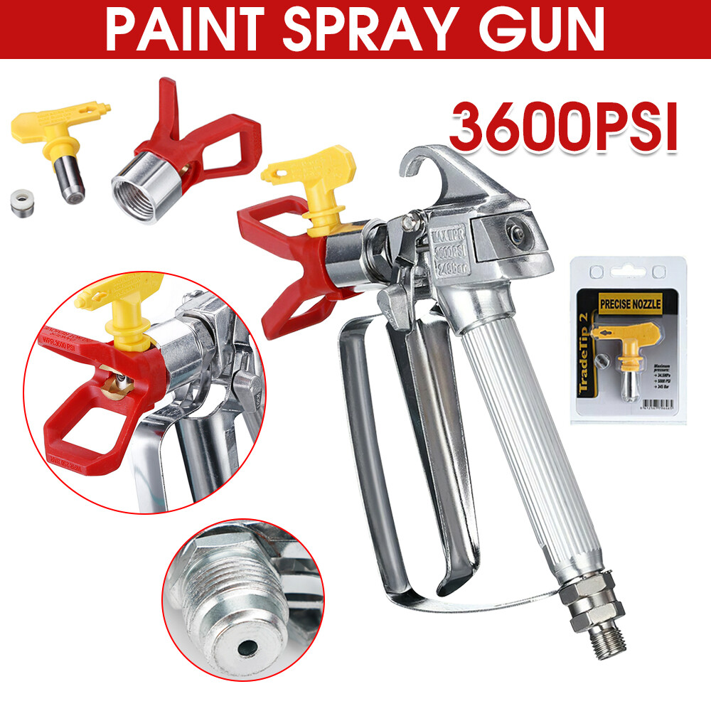 3600PSI High Pressure Airless Paint Spray Gun Sprayer w/ 517 Tip for