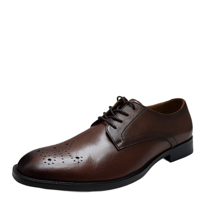 Alfani Men\'s Leather Darwin Lace-Up Oxfords 8.5M Alfani Men Darwin Perforated Wingtip Derby | Mercari main image 3