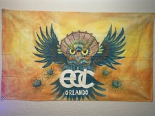 EDM EDC FLAG-CUSTOM HAND PAINTED ACRYLIC-ONE OF A KIND! 36"x60"