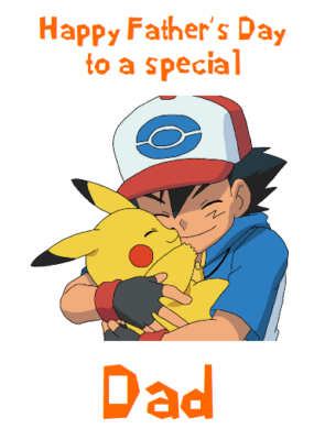 PERSONALISED GREETINGS CARD FATHERS DAY DAD 1ST DADDY POKEMON PIKACHU |  eBay UK