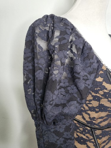 FOR LOVE & LEMONS Violetta Lace Dress Women’s Small Puff Sleeve Black EXCELLENT! - Picture 5 of 17