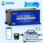 DC HOUSE Metal Case 48V 100Ah LiFePO4 Lithium Golf Cart Battery + 18A Charger