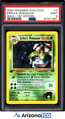 Erika's Venusaur (1st Edition) graded PSA 9 for sale on eBay