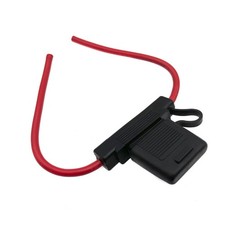 In-line 8AWG Waterproof Fuse Holder Black, Compatible with Maxi Fuse, 100A, 8...