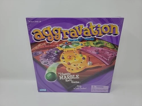 Vintage 2002 Aggravation Marble Race Board Game Complete Parker Brothers