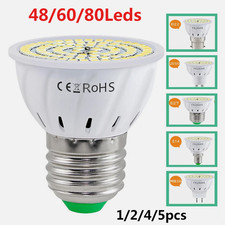 Bombilla LED para crecimiento de plantas para invernadero interior vegetales flor planta lámpara 48/60/80 LED