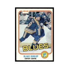 Blake Dunlop 1981 O-Pee-Chee #293 St. Louis Blues Hockey Card EX