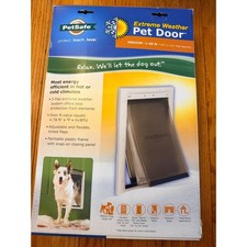 PetSafe Extreme Weather Pet Door Medium White3-Flap Energy Efficient PPA11-10792