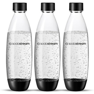 SodaStream Kunststoffflaschen Fuse 3x 1L black / white PET